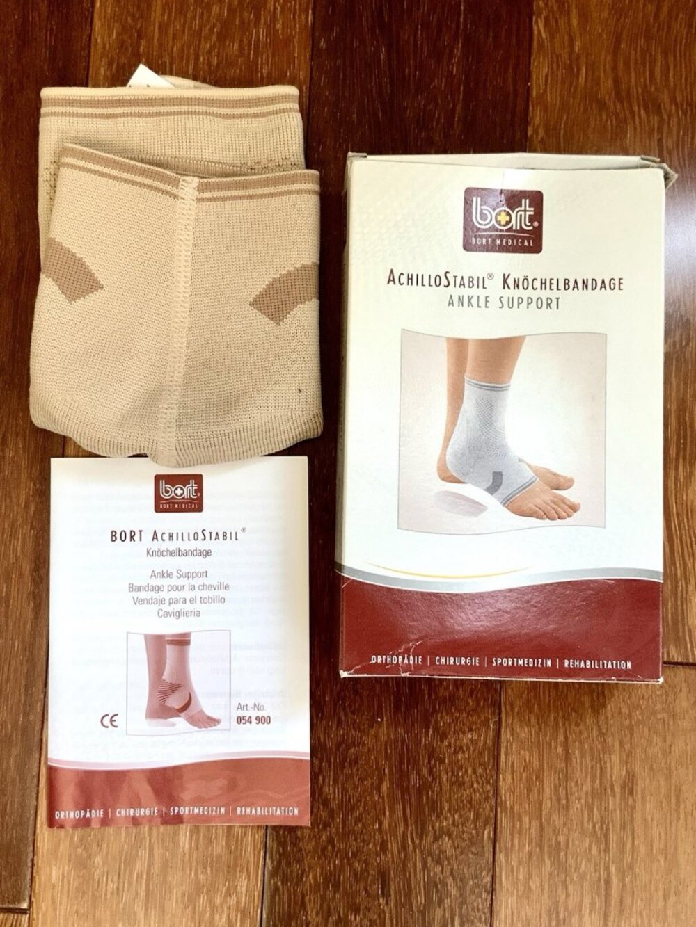 Bort Medical 054900 Achilles Ankle Brace Achillostabil Orthopedic Beige Large